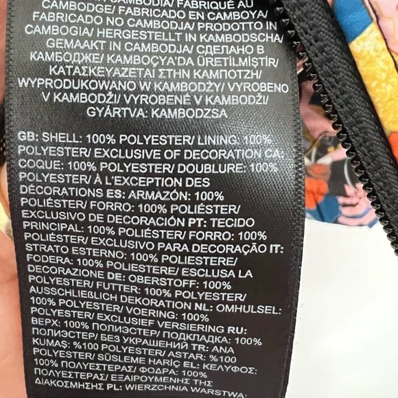 The North Face Hydrenaline 2000 Windwall Jacket Black Multicolored Print NWT - Picture 13 of 17